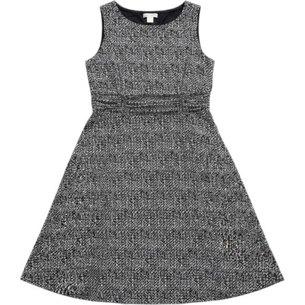 Laura Jeffries Women Dress Size 18 Plus Black White Abstract Dot Aline Boho